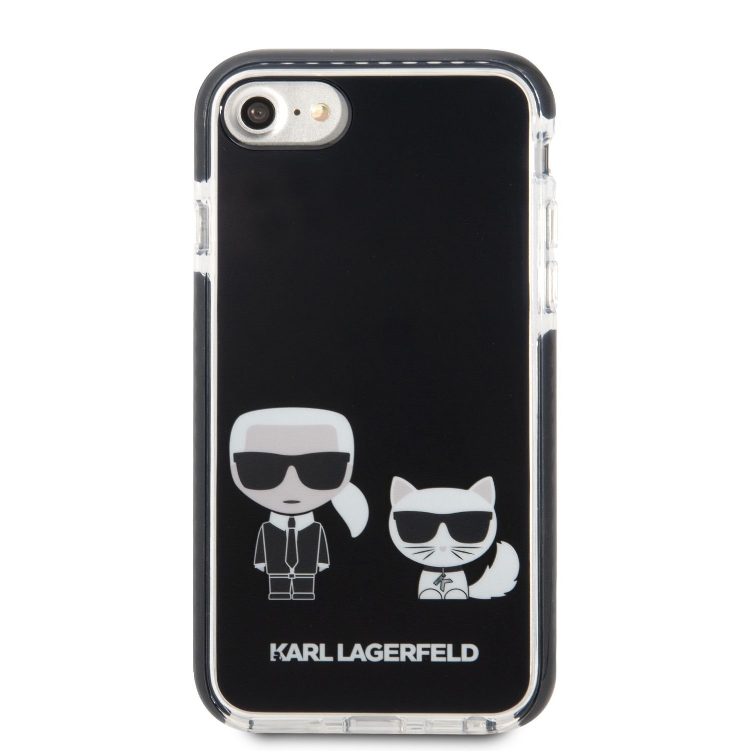 Zadní kryt Karl Lagerfeld TPE Karl and Choupette pro Apple iPhone 7/8/SE2020/SE2022, černá