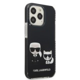 Zadní kryt Karl Lagerfeld TPE Karl and Choupette pro Apple iPhone 13 Pro, černá