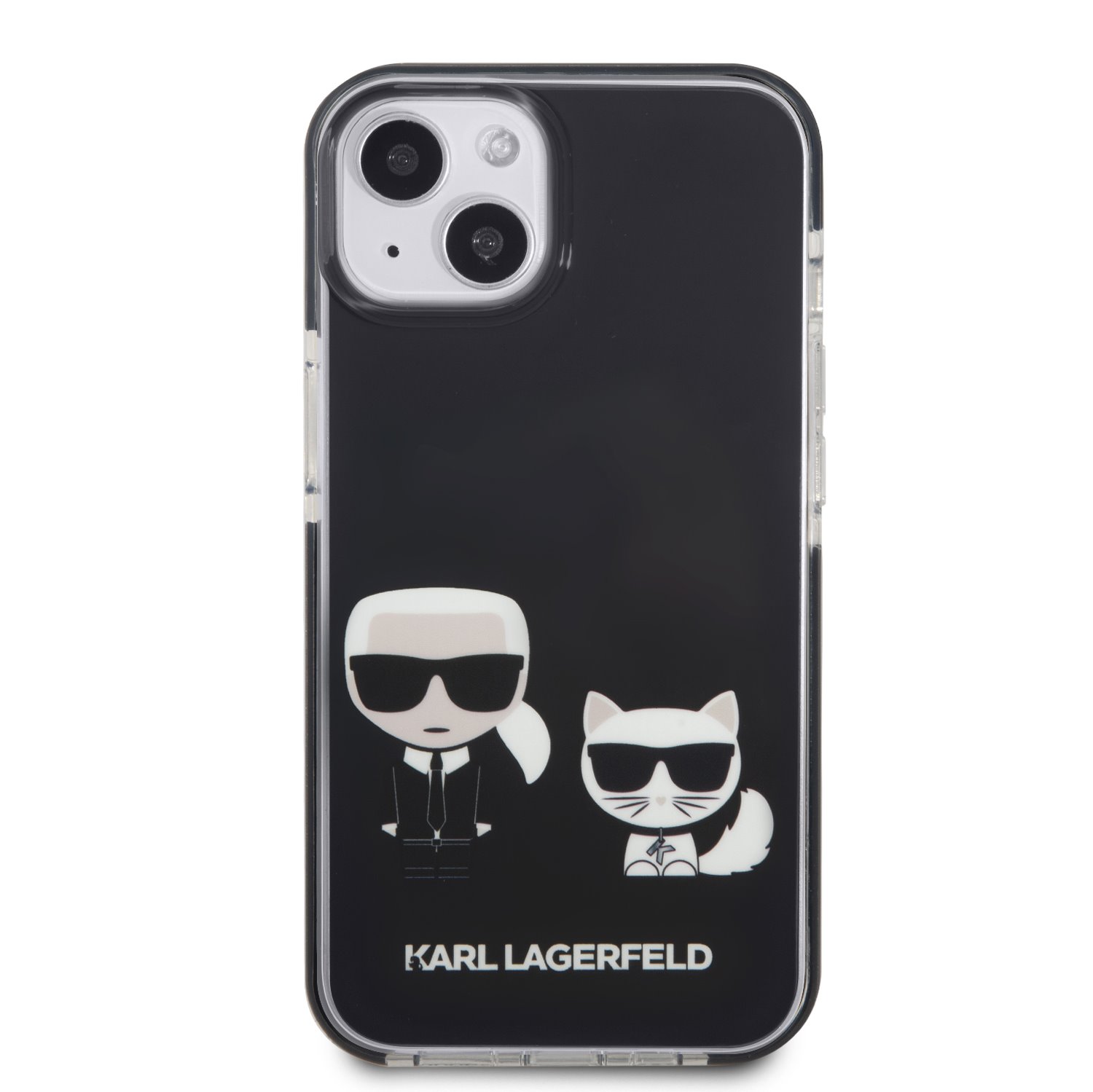 Zadní kryt Karl Lagerfeld TPE Karl and Choupette pro Apple iPhone 13 mini, černá