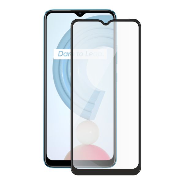 Tvrzené sklo Screenshield pro Realme C21 (full COVER), černá
