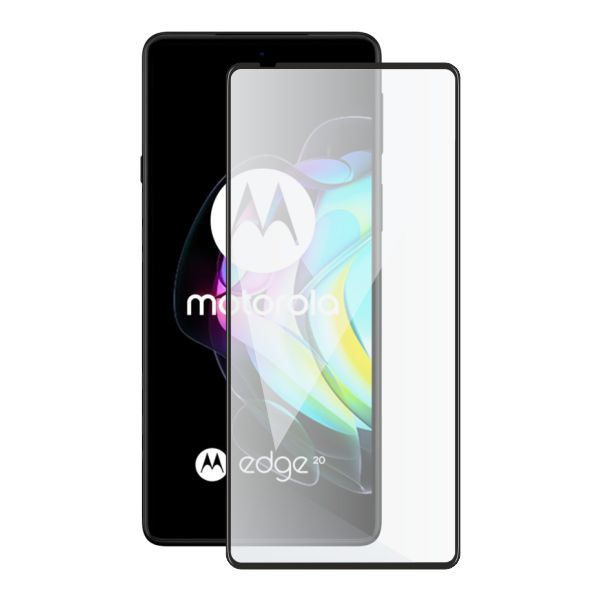 Levně Tvrzené sklo Screenshield pro Motorola Edge 20 XT2143 (full COVER), černá