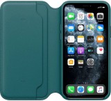 Flipové pouzdro Apple Leather Folio MY1M2ZM/A pro Apple iPhone 11 Pro, paví modrá