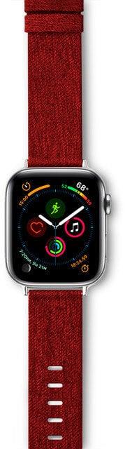 Řemínek Epico Canvas pro Apple Watch 42/44mm, červená