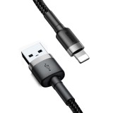 Datový kabel Baseus Cafule Cable USB for Lightning 1.5A 2M, šedá-černá