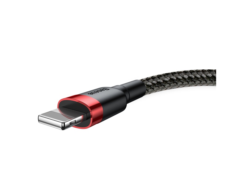 Levně Datový kabel Baseus Cafule Cable USB for Lightning 2.4A 1M, červená-černá