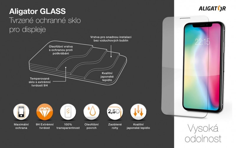 Ochranné tvrzené sklo ALIGATOR Glass pro Motorola Moto E40
