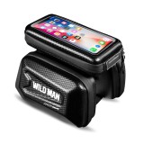 Voděodolné pouzdro WILD MAN ES6 Bicycle Frame Mobile Phone Bag 7inch, černá