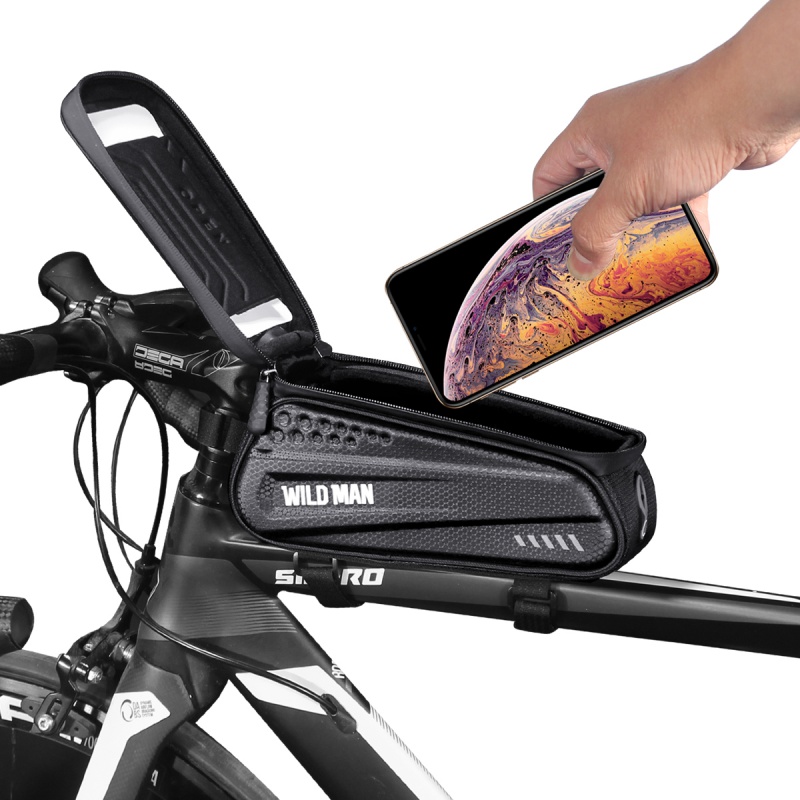 Voděodolné pouzdro WILD MAN ES3 Bicycle Frame Mobile Phone Bag 6.5", černá