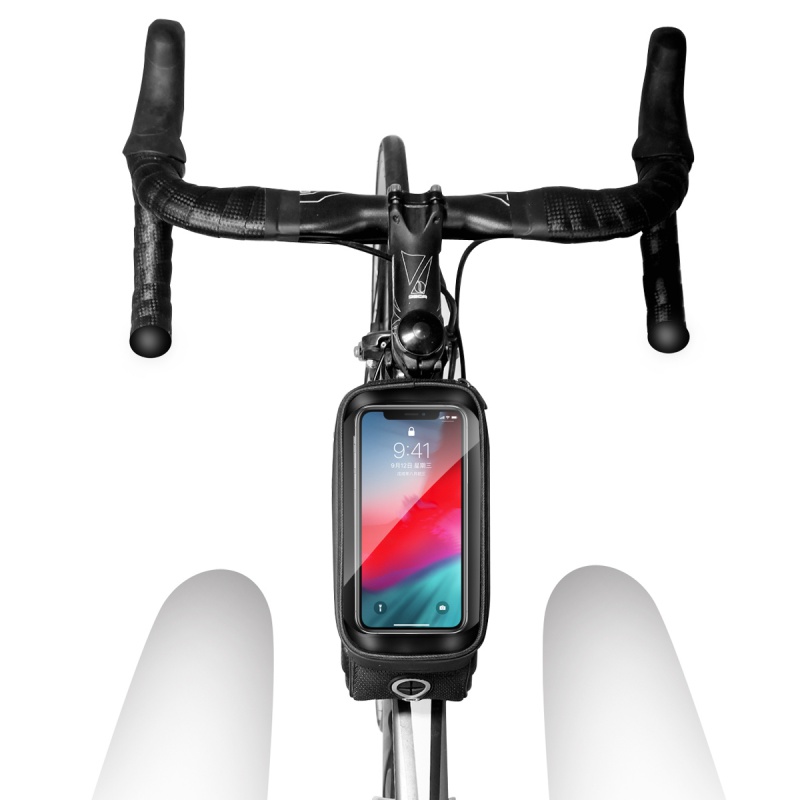 Voděodolné pouzdro WILD MAN ES3 Bicycle Frame Mobile Phone Bag 6.5", černá