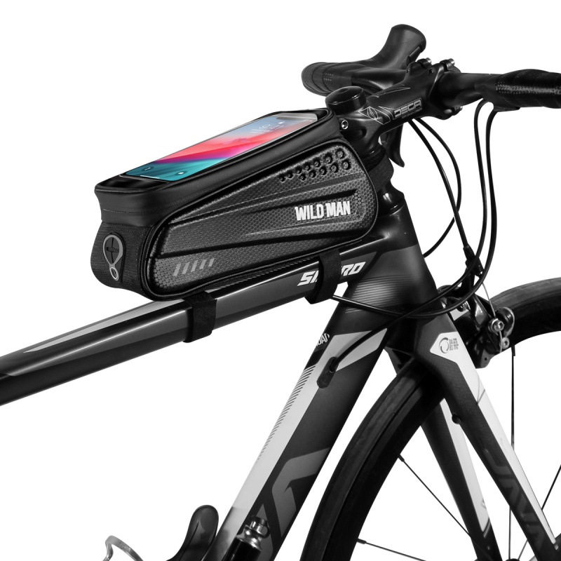 Voděodolné pouzdro WILD MAN ES3 Bicycle Frame Mobile Phone Bag 6.5", černá
