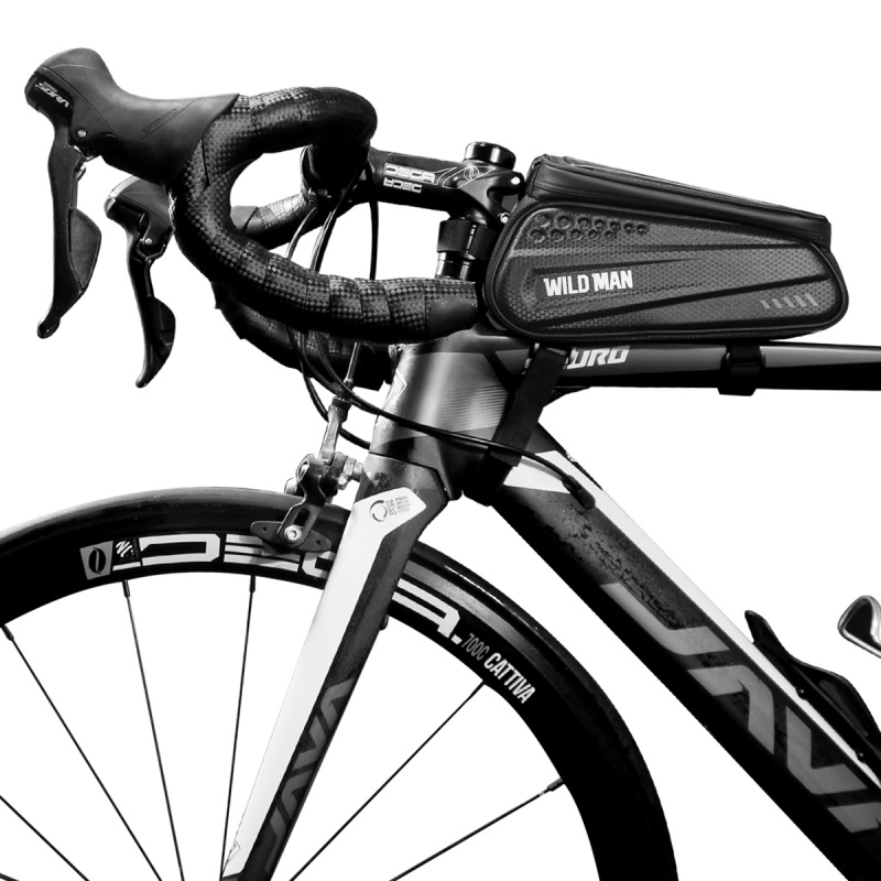 Voděodolné pouzdro WILD MAN ES3 Bicycle Frame Mobile Phone Bag 6.5", černá