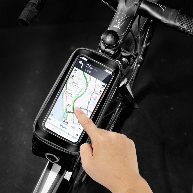 Voděodolné pouzdro WILD MAN ES3 Bicycle Frame Mobile Phone Bag 6.5", černá