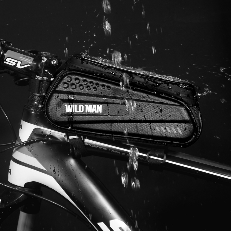 Voděodolné pouzdro WILD MAN ES3 Bicycle Frame Mobile Phone Bag 6.5", černá