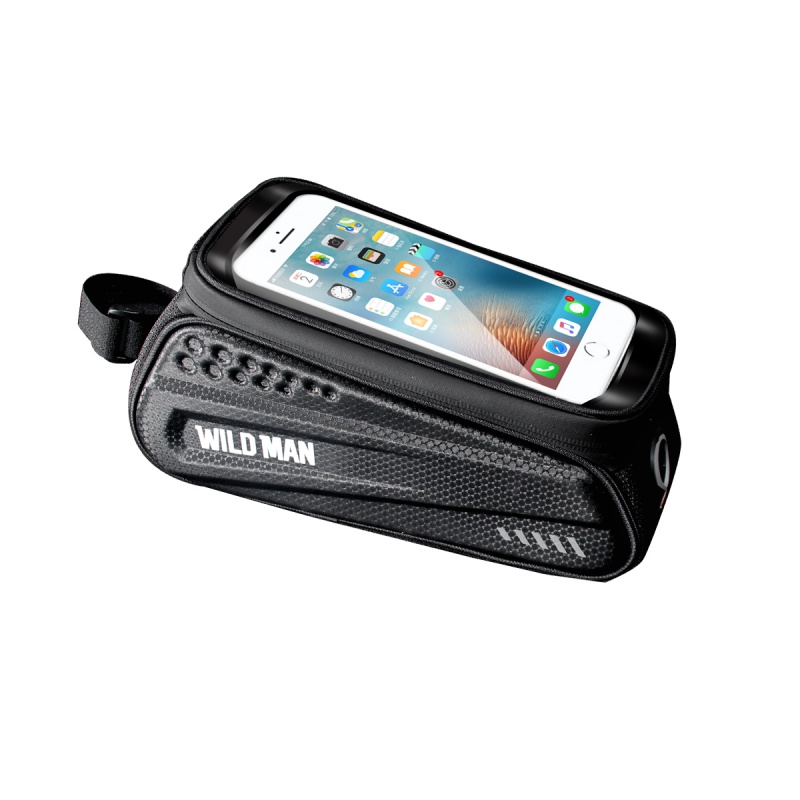 Voděodolné pouzdro WILD MAN ES3 Bicycle Frame Mobile Phone Bag 6.5", černá