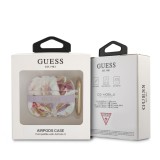 Silikonové pouzdro Guess TPU Flower Print pro Airpods 3, nachová