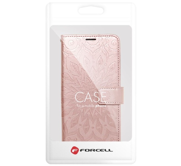 Flipové pouzdro Forcell MEZZO pro Samsung Galaxy A03, mandala rose gold