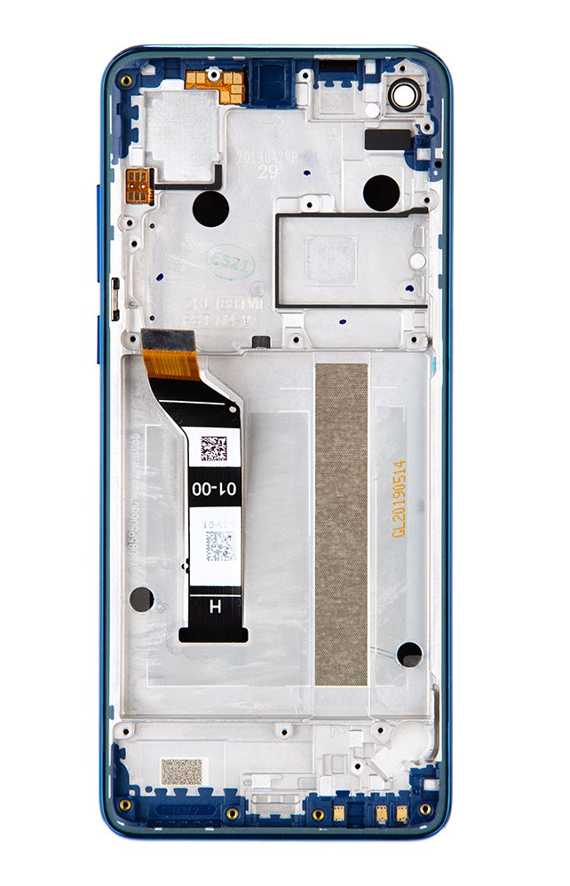LCD + dotyk + přední kryt pro Motorola One Vision, blue (Service Pack)