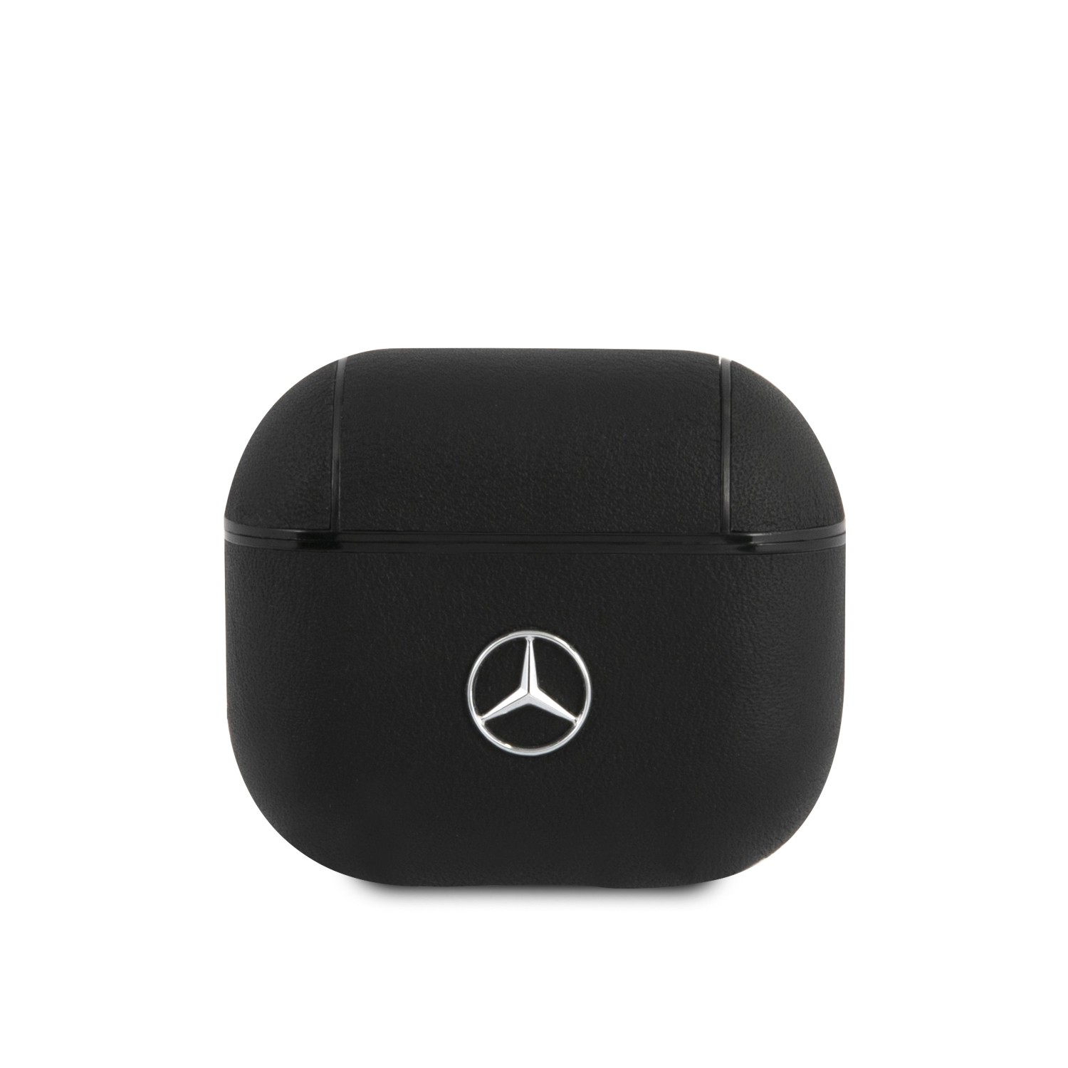 Levně Kožené pouzdro Mercedes pro AirPods 3, černá