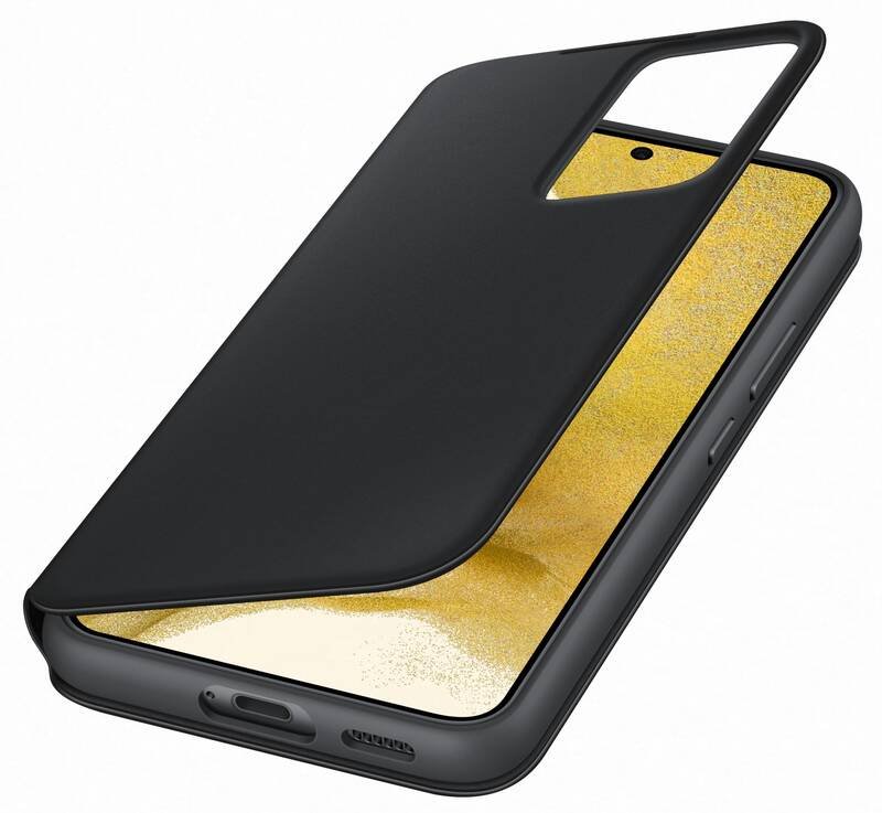 Levně Flipové pouzdro Samsung Clear View Cover EF-ZS901CBE pro Samsung Galaxy S22, černá