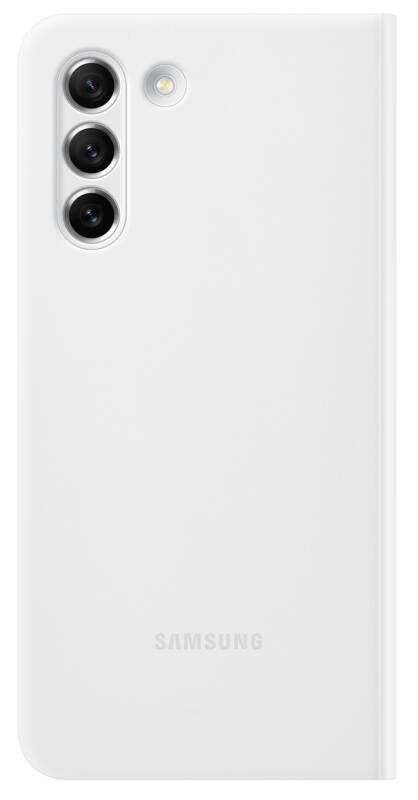 Flipové pouzdro Samsung Clear View Cover EF-ZG990CWE pro Samsung Galaxy S21 FE, bílá