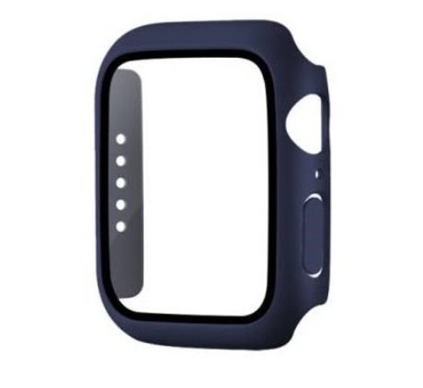 Levně Ochranný polykarbonátový kryt COTEetCI s ochranou displeje pro Apple Watch 45 mm, modrá