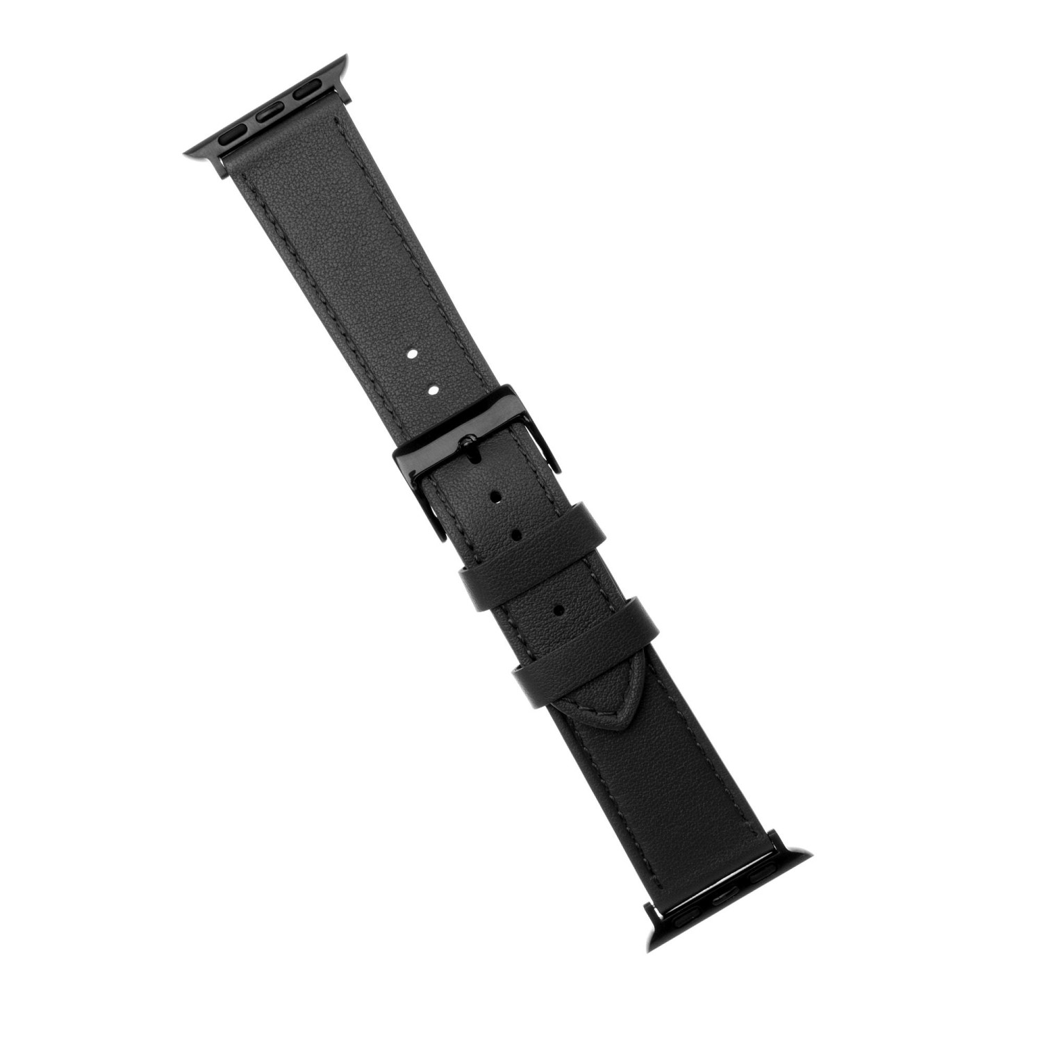 Levně Kožený řemínek FIXED Leather Strap pro Apple Watch 38/40/41 mm, černá