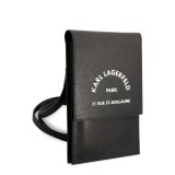 Taška Karl Lagerfeld Saffiano Rue Saint Guillaume Wallet Phone Bag, černá