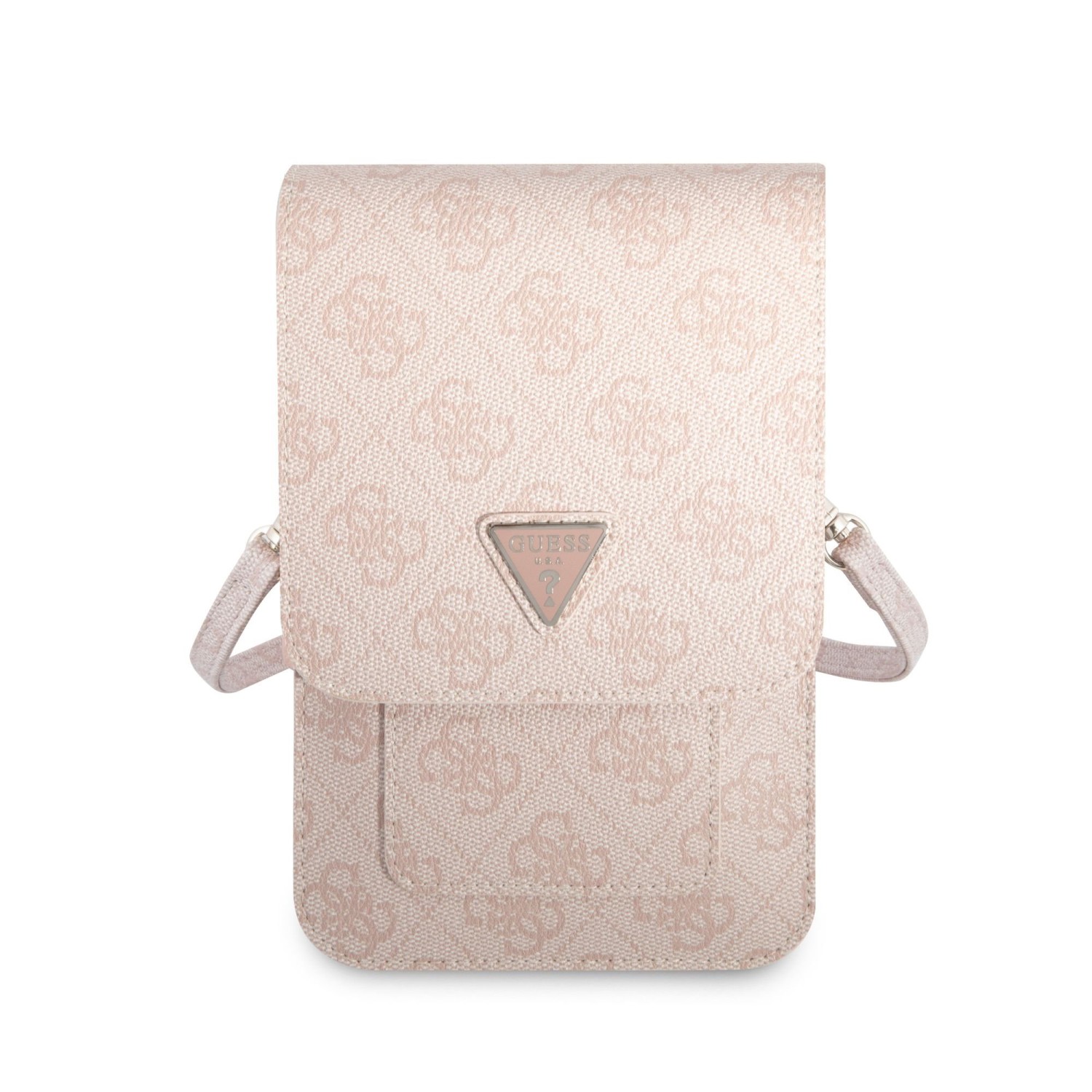 Levně Taška Guess PU 4G Triangle Logo Phone Bag, růžová