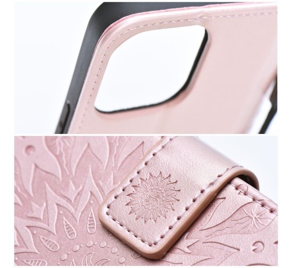 Flipové pouzdro Forcell MEZZO pro Samsung Galaxy A13 5G, mandala rose gold