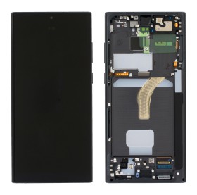 LCD + dotyková deska + přední kryt pro Samsung Galaxy S22 Ultra, phantom grafity ( Service Pack)