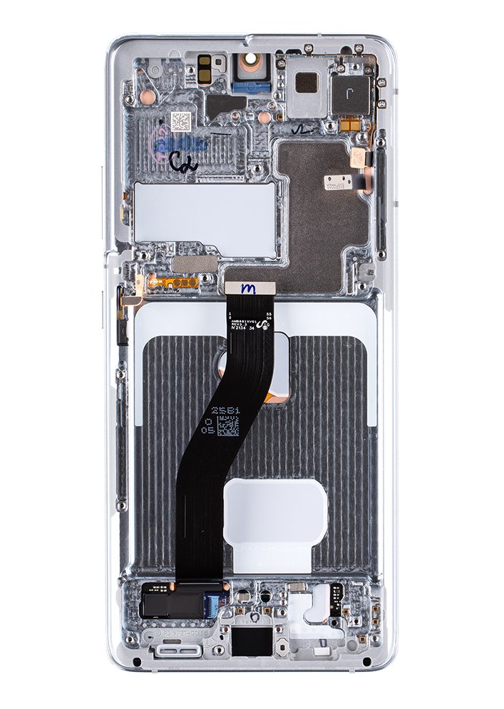LCD + dotyk + přední kryt pro Samsung Galaxy S21 Ultra, phantom silver ( Service Pack)