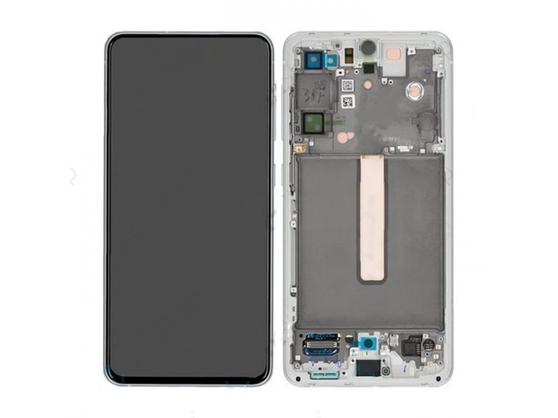 Levně LCD + dotyk + rámeček pro Samsung Galaxy S21 FE G990, white ( Service Pack )