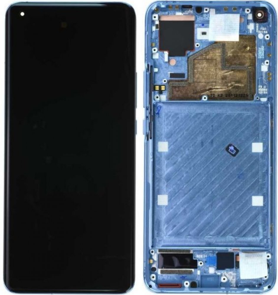 LCD Display + Dotyková Deska + Přední Kryt pro Xiaomi Mi 11 Blue