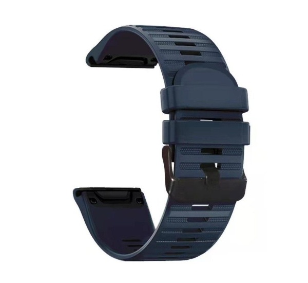 Levně Sportovní silikonový řemínek RhinoTech pro Garmin QuickFit 26 mm, tmavě modrá
