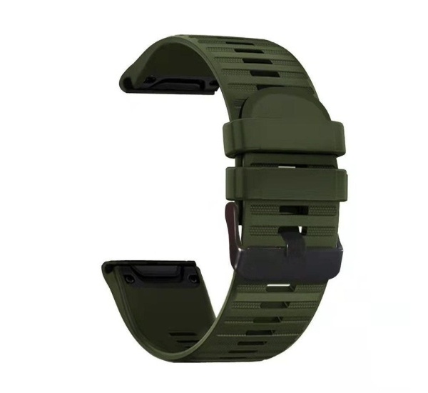 Levně Sportovní silikonový řemínek RhinoTech pro Garmin QuickFit 26 mm, tmavě zelená