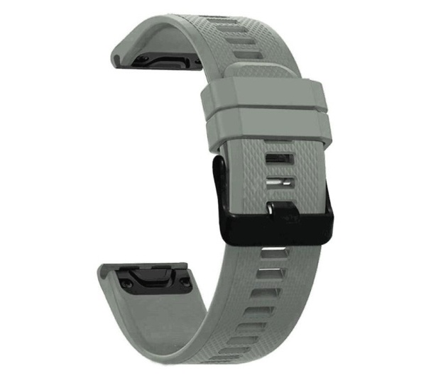 Sportovní silikonový řemínek RhinoTech pro Garmin QuickFit 26 mm, šedá