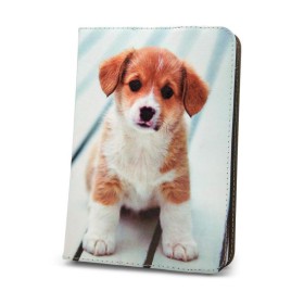 Knížkové pouzdro Fashion Cute Puppy univerzální 7-8"