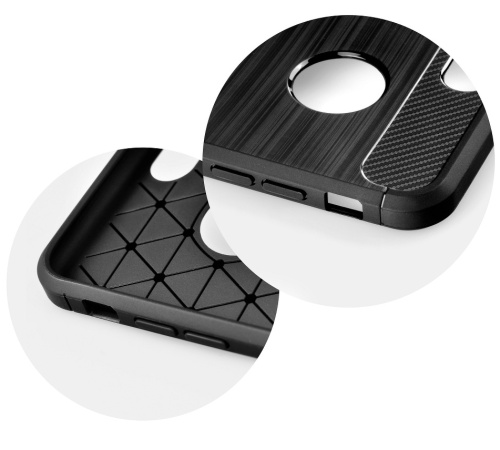 Ochranný kryt Forcell CARBON pro Apple iPhone 12 mini, černá