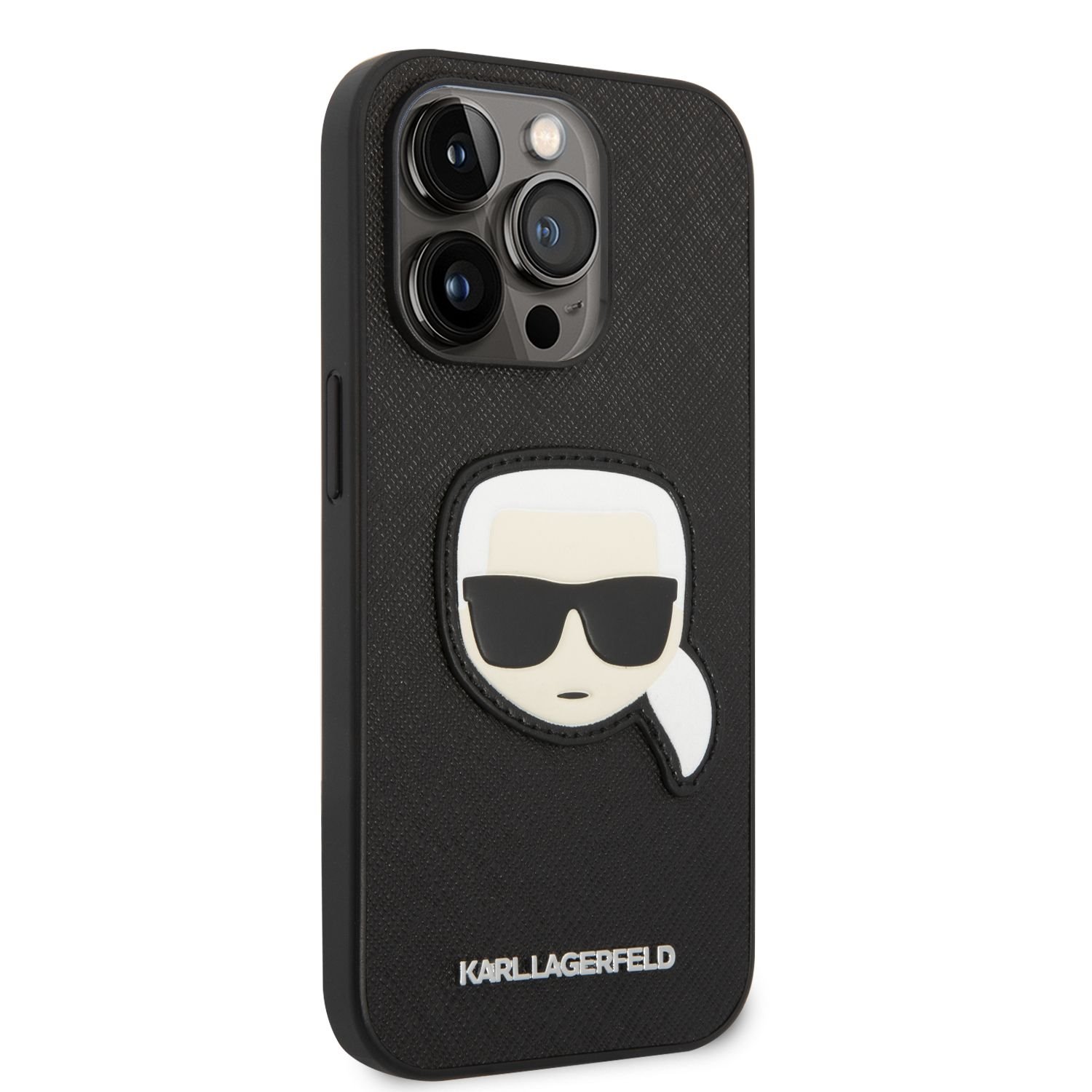 Zadní kryt Karl Lagerfeld PU Saffiano Karl Head pro Apple iPhone 14 Pro Max, černá