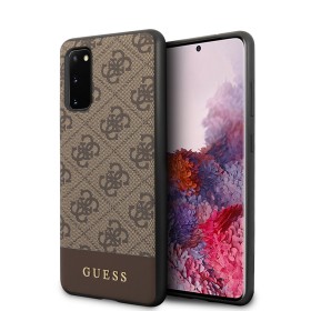 Zadní kryt Guess 4G Stripe pro Apple iPhone 14, hnědá
