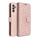 Flipové pouzdro Forcell MEZZO pro Samsung Galaxy A52 4G/5G, mandala rose gold