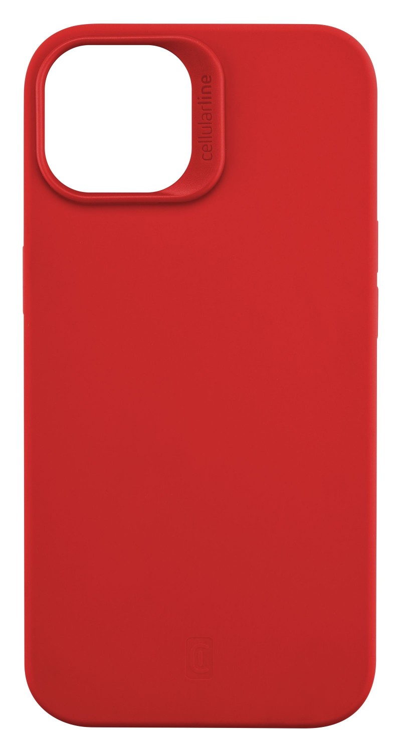 Levně Silikonový kryt Cellularline Sensation pro Apple iPhone 14, červená