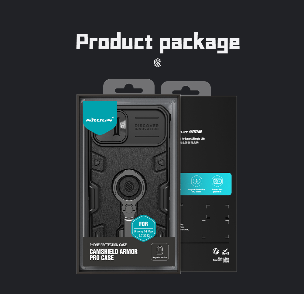 Zadní kryt Nillkin CamShield Armor PRO Magnetic pro Apple iPhone 14 Plus, černá