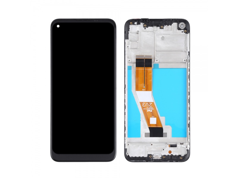 Levně LCD + dotyk + rámeček pro Samsung Galaxy M11, black (Service Pack)