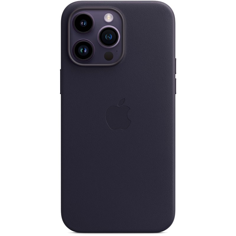 Apple kožený kryt Leather Case MagSafe pro Apple iPhone 14 Plus, ink