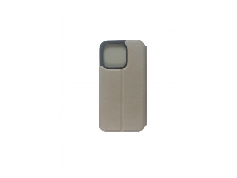 Levně Flipové pouzdro RhinoTech FLIP Eco Case pro Apple iPhone 14 Pro Max, šedá