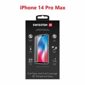 Tvrzené sklo Swissten Ultra Durable 3D Full Glue Glass pro Apple iPhone 14 Pro Max, černá