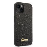 Zadní kryt Guess PC/TPU Glitter Flakes Metal Logo pro Apple iPhone 14 Plus, černá