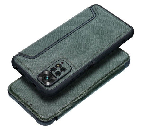 Flipové pouzdro RAZOR Book pro Xiaomi Mi 11 Lite 4G/5G / Mi 11 Lite 5G NE, tmavě zelená