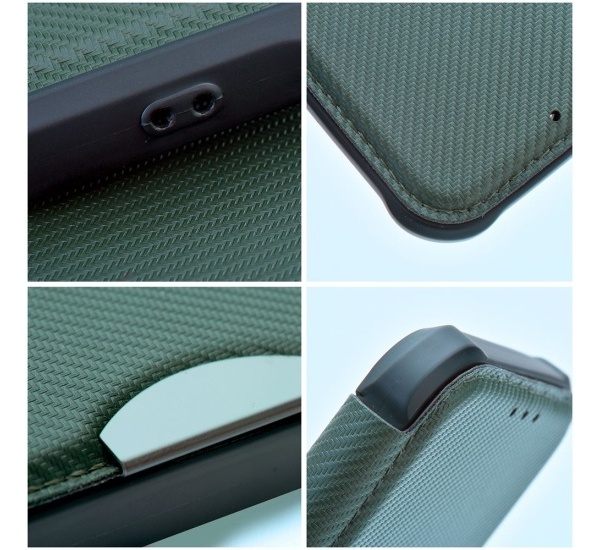Flipové pouzdro RAZOR Book pro Xiaomi Mi 11 Lite 4G/5G / Mi 11 Lite 5G NE, tmavě zelená
